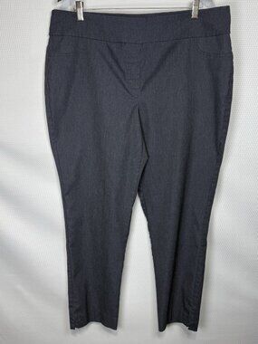 Charter Club Pant Shop Classic Fit Sz 16 Stretch Blue Pants Pull-on Trouser EUC